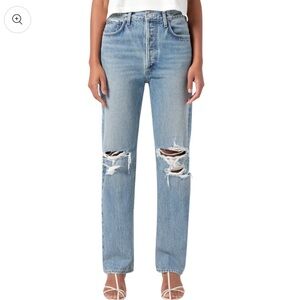 AGOLDE 90S PINCH WAIST DESTROYED BACKDROP